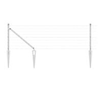 GHVBNMF Clôture Euro avec poteaux 0,8 x 25 m Clôture métallique en acier | Kit de clôture robuste en acier argenté pour jardin et terrasse. Résistant aux intempéries, flexible et durable.