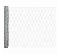 GHVBNMF Clôture hexagonale argentée - 1,4 x 50 m - En acier galvanisé | Grillage robuste en acier galvanisé pour jardin, terrasse et parterre. Idéal comme délimitation et aide au treillis.