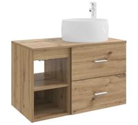 GHVBNMF Ensemble de meubles de salle de bain 2 pièces en chêne Artisan | Ensemble de 2 meubles flexibles pour votre salle de bain : le montage mural crée un espace libre au sol et un espace de