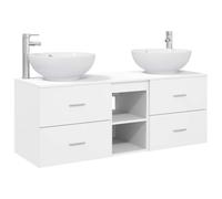 GHVBNMF Ensemble de meubles de salle de bain 3 pièces Armoire suspendue | Ensemble de meubles de salle de bain flexibles en bois avec 4 tiroirs et compartiment, idéal pour la salle de bain d'invités