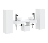 GHVBNMF Ensemble de meubles de salle de bain 5 pièces - Montage mural | Ensemble de meubles muraux flexibles pour salle de bain avec armoires d'évier et tiroir pour une utilisation ordonnée de