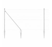 GHVBNMF Euroclôture avec poteaux - 1 x 25 m - Clôture de jardin en acier | Clôture en métal robuste pour jardin et terrasse : délimitation stable avec montage flexible et fil de tension inclus.