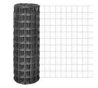 GHVBNMF Euroclôture en fil d'acier - 10 x 1,5 m - Gris - Clôture de jardin | Clôture en métal robuste avec revêtement en PVC pour jardin, terrain et enclos pour animaux. Mailles de 77 x 64 mm pour plus