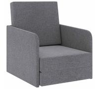 GHVBNMF Fauteuil lit extensible 59,5 cm gris clair lit d'appoint fauteuil | Fauteuil compact 2 en 1 avec fonction couchage en tissu gris clair pour chambre à coucher, salon ou chambre d'amis.