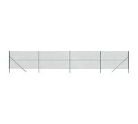GHVBNMF Kit complet de clôture grillagé vert 1,4 x 10 m avec poteaux | Délimitation de terrain flexible et clôture pour jardin, cour ou prairie, avec pince et fil de liaison.
