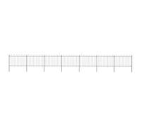 GHVBNMF Kit de clôture de jardin 11,9 m, 7 éléments de clôture et 8 poteaux | Délimitation de terrain stable au design arceau pour jardin avant et entrée. Modulaire extensible et accessoires inclus.
