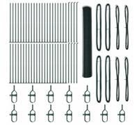 GHVBNMF Kit de clôture en treillis avec poteaux de clôture vert, 10 x 1,2 m | Clôture robuste pour jardin et terrasse pour délimiter clairement les terrains et protéger les animaux domestiques.