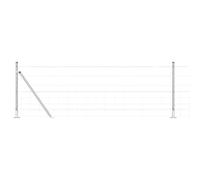 GHVBNMF Kit de clôture galvanisée - 25 x 0,8 m - Clôture en métal avec | Kit de délimitation robuste en acier galvanisé pour jardin, terrasse et terrasse. Stable pour une utilisation en extérieur.