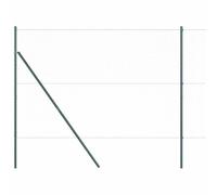 GHVBNMF Kit de clôture grise - 100 m x 1,6 m - Clôture complète avec 104 | Bordure stable en acier et PVC gris pour jardin, cour et terrasse. Facile d'entretien et durable.