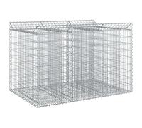 GHVBNMF Lot de 2 gabions surélevés en acier galvanisé argenté 150 x 100 x | Panier en pierre solide pour jardin et extérieur, sert de panneau de clôture et de jardinière. Contenu : 2 pièces.