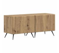 GHVBNMF Lot de 2 meubles TV bas en chêne Artisan 49 cm | Meuble bas flexible Duo pour chambre à coucher et salon avec porte montable des deux côtés pour un rangement ordonné des