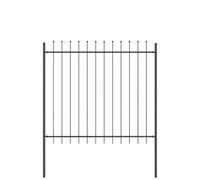 GHVBNMF Lot de 5 clôtures de jardin en acier revêtu par pulvérisation Gris | Brise-vue stable et bordure élégante en métal pour jardin, terrasse et terrasse. Comprend 5 éléments de clôture.
