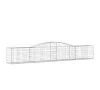 GHVBNMF Lot de 8 paniers de gabions en acier galvanisé 400 x 50 x 60/80 cm | Lot de 8 paniers métalliques robustes en fer galvanisé pour l'aménagement du jardin et des barrières de terrasse résistantes