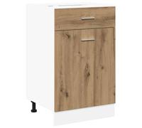 GHVBNMF Meuble bas de cuisine Lyon en chêne Artisan 40 x 46 x 81,5 cm | Armoire de cuisine compacte avec tiroir et étagère. Crée une structure dans la salle à manger, le garde-manger et le bar.