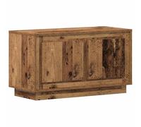 GHVBNMF Meuble TV aspect bois vieilli 80 x 35 x 45 cm Meuble bas avec 2 | Meuble TV compact pour salon et chambre à coucher. Offre un espace de rangement derrière 2 portes pour vos supports