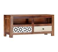 GHVBNMF Meuble TV bas en bois d'acacia massif 90 x 30 x 40 cm