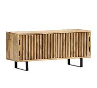 GHVBNMF Meuble TV bas en bois massif de mangue, 90 x 30 x 40 cm