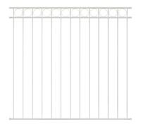 GHVBNMF Panneau de clôture Assen Blanc 170 x 150 cm Clôture de jardin en | Brise-vue stable en métal pour jardin et terrasse pour structurer discrètement les espaces extérieurs.