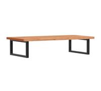 GHVBNMF Plateau de lavabo 100 x 50 cm en bois de hêtre massif avec support | Étagère flottante flexible pour salle de bain : positionnement libre du lavabo et porte-serviettes intégré.