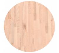 GHVBNMF Plateau de table rond Ø 60 x 2,5 cm en bois massif de hêtre | Bois de hêtre non traité pour des projets de meubles personnalisés dans le salon ou le café. Facile d'entretien et durable.