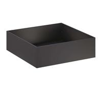 GHVBNMF Pot de fleurs carré en acier noir 100 x 100 x 30 cm | Jardinière surélevée robuste en acier laminé à froid pour jardin, terrasse et cour. Grande surface de plantation pour fleurs
