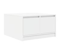 GHVBNMF Table basse avec 4 tiroirs Blanc 70,5 x 70 x 40 cm Salon | Quatre tiroirs spacieux offrent un espace de rangement pratique pour votre salon. Fabriqué en bois robuste.