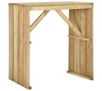 GHVBNMF Table de bar 100 x 60 x 110 cm en pin pour extérieur | Table rustique en bois massif pour des heures agréables sur la terrasse, le balcon et le jardin. Idéale comme table haute