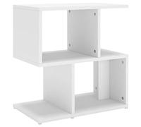 GHVBNMF Table de chevet blanche 50 x 30 x 51,5 cm avec compartiments | Étagère modulaire pour chambre à coucher : l'armoire d'appoint compacte offre beaucoup d'espace de rangement pour les livres