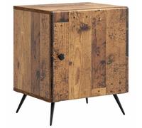 GHVBNMF Table de chevet en bois vieilli 43 x 34,5 x 50 cm | Commode compacte pour chambre à coucher avec compartiment et tiroir en bois durable pour un rangement élégant.