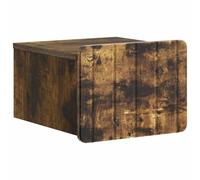 GHVBNMF Table de chevet murale Chêne fumé 33 x 34,5 x 24 cm | Console murale peu encombrante pour chambre à coucher avec compartiment et tiroir en bois robuste au look vintage.