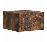 GHVBNMF Table de chevet murale en chêne fumé 49 x 34,5 x 20 cm | Armoire suspendue compacte avec tiroir pour la chambre à coucher. Crée un espace de rangement et garde le sol toujours libre.
