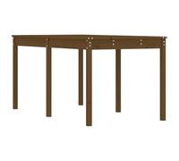 GHVBNMF Table de jardin en pin massif marron miel 159,5 x 82,5 x 76 cm | Table de salle à manger rustique en pin naturel pour des moments conviviaux sur le balcon, la terrasse et la cour.