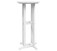 GHVBNMF Table haute ronde d'extérieur en polyéthylène Blanc 55 x 55 x 107 | Table de bistro ronde moderne pour jardin, terrasse et balcon. Construction stable pour les boissons lors de fêtes en plein