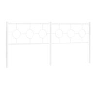 GHVBNMF Tête de lit de rechange en métal blanc 193 cm | Support dorsal robuste en acier revêtu par pulvérisation pour chambre à coucher, adapté aux lits à tube carré.