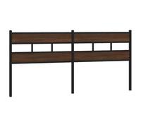 GHVBNMF Tête de lit marron aspect chêne 180 cm en acier et bois | Tête de lit stable au design classique pour la chambre à coucher, offre un dossier confortable pour lire et regarder la