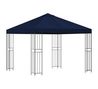 GHVBNMF Tonnelle de jardin 3 x 3 m - Bleu - Tente de fête stable avec toit | Cadre en acier robuste et système de ventilation à deux niveaux pour des heures d'ombre dans le jardin