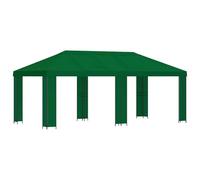 GHVBNMF Tonnelle de jardin - 6 x 3 m - Vert - Avec cadre en acier - Pour | Grand toit double pour la circulation de l'air sur la terrasse, structure stable en acier et polyester pour les événements