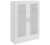 GHVBNMF Vitrine blanche 82,5 x 30,5 x 115 cm étagère sur pied avec 2 portes | Bibliothèque élégante avec portes de protection en verre et 3 compartiments pour ranger votre salon ou votre bureau.