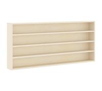 GHVBNMF Vitrine murale 3 étagères Beige 80 x 8,5 x 36 cm | Étagère murale peu encombrante en bois à 3 niveaux pour la décoration et les objets de collection dans le salon ou le couloir