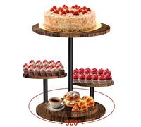 GHWMYD Presentoir a Gateau pour 55 Cupcakes, Support Gateau 360° Rotative | 4 Etages Présentoir Buffet Bois pour Mariage, Anniversaire, Fête d'anniversaire, Aperitif Buffet, Rond Deco Plateau Gateau