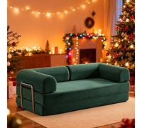 Ghygetrich Canape Compresse, Canape Convertible 3 Places Canape Dangle Convertible Canape Lit 2 Places Canape Lit avec Matelas Green 180x100x70cm