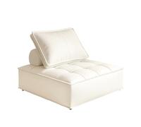 Ghygetrich Chaise De Sol, Canape Compresse Canape Modulable Canape Lit avec Matelas Canape Lit 2 Places Canapé Pouf White 100x100cm