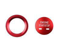GHYIKNS Véhicule Boutons de Autocollants Compatible avec Chevrolet pour Equinox Car Styling Auto Moteur Poussoir Bouton D'arrêt Anneau Couvercle Capuchon Autocollants Accessoires(Red)