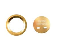 GHYIKNS Véhicule Boutons de Autocollants Compatible avec Chevrolet pour Equinox Car Styling Auto Moteur Poussoir Bouton D'arrêt Anneau Couvercle Capuchon Autocollants Accessoires(Yellow)