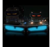 GHYJPAJK Lumière yeux du diable pour voitures, écran LED flexible programmable, texte personnalisable, lampe LED dynamique, avec contrôle par application, pour camion, fenêtres (10 x 35 cm)