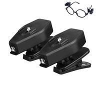 GHYJPAJK Mini lampe de lecture sur lunettes, lumière LED flexible universelle à clipser, lampe de nuit LED réglable pour lunettes de sécurité, camping, lecture de lunettes de sécurité (noir)