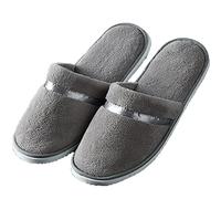 GHYUB 10 Paires De Chaussons D'hôtel, Pantoufles De Luxe Non Jetables À Bout Fermé, Chaussons Blancs pour Invités, Spa, Hôtel, Femmes, Hommes - Chaussons Unisexe