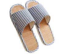 GHYUB Pantoufles Chaussons en Bambou pour Femmes Et Hommes, Sandales À Bout Ouvert pour L'intérieur Et L'extérieur, Pantoufles Unisexes, Pantoufles Muettes, Sandales D'été Antidérapantes