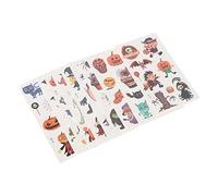Ghzste 10 Halloween Makeup Tattoo Sticker, Mignon Décorations D'autocollants pour le Visage de Dessin animé pour les Enfants avec des Citrouilles, des Fantômes, Parfaits pour le Jeu de (X Set Meal)