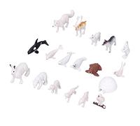 Ghzste 18 Pièces Animaux Arctiques 3 Ans Enfants Simulation Arctique Hiver Modèle Animal Décoration Jouets
